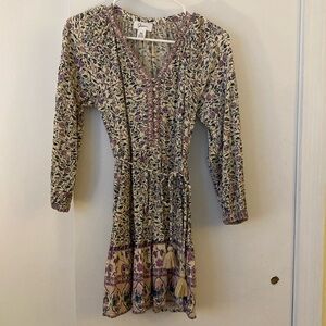 Women’s Japna Dress XS Floral Boho 3/4 Sleeves